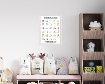 TRILINGUAL Viet Alphabet poster (29 tropical fruits in Vietnamese+English+Spanish) Bảng chữ cái với 29 loại quả nhiệt đới *DIGITAL DOWNLOAD*
