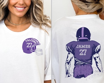 Personalized Football Mom Shirt, Son's Name and Number