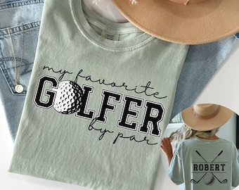 Personalized Golf Girlfriend T-Shirt, Comfort Colors Golf Mama Tee