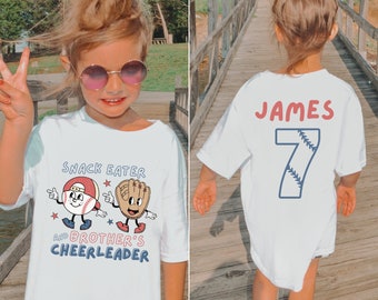 Custom Baseball Toddler Shirt, Brother Toddler Baseball Shirt, Baseball Cheerleader T-Shirt, Little Sibling Softball, Baseball College Shirt