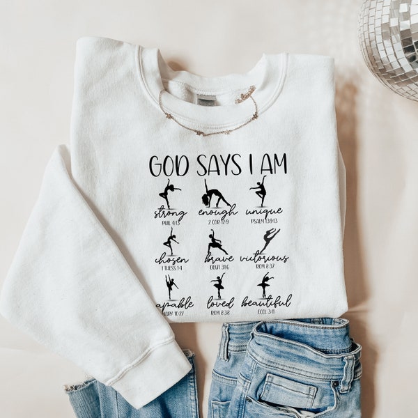 Ballet Dance Bible Verse Sweatshirt, Dance Recital Apparel, Christian Dance Shirt, Dance for Jesus, Christian Sweatshirt, Gift for Dancer