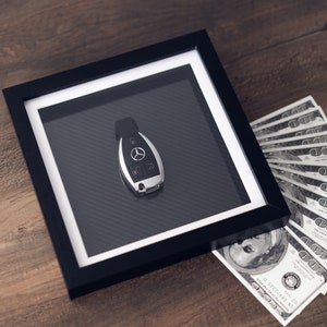 Framed Mercedes Key - Slim Frame // Wall Art // Display Decoration