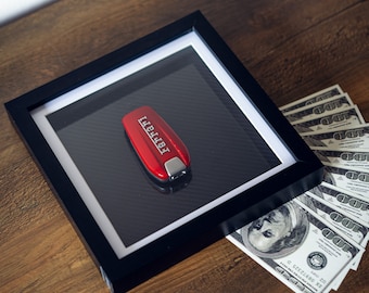 Framed Ferrari Key - Slim Frame // Wall Art // Display Decoration