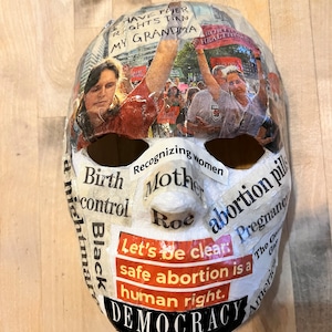 Original Pro-Choice Paper Mache Mask