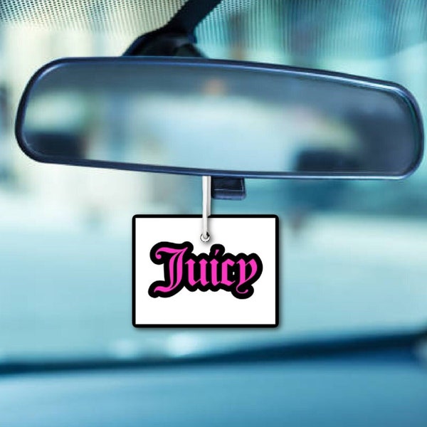 Juicy Car Air Freshener  Scented Air Freshener  Juicy Couture  Juicy  Pink Car Decor  car Accessories for Women | Car Girl | Y2K