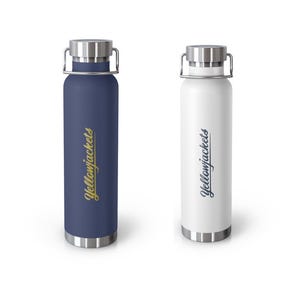 Von Yellowjackets inspirierte Wasserflasche - Kupferisolierte Reiseflasche, - 22-Unzen-Edelstahlflasche, umweltfreundliche Thermoskanne