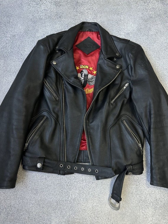 VTG IXS Highway Star Biker Heavy Leather Jacket - image 3