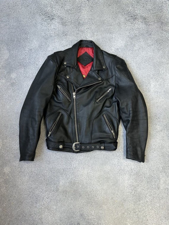 VTG IXS Highway Star Biker Heavy Leather Jacket - image 4