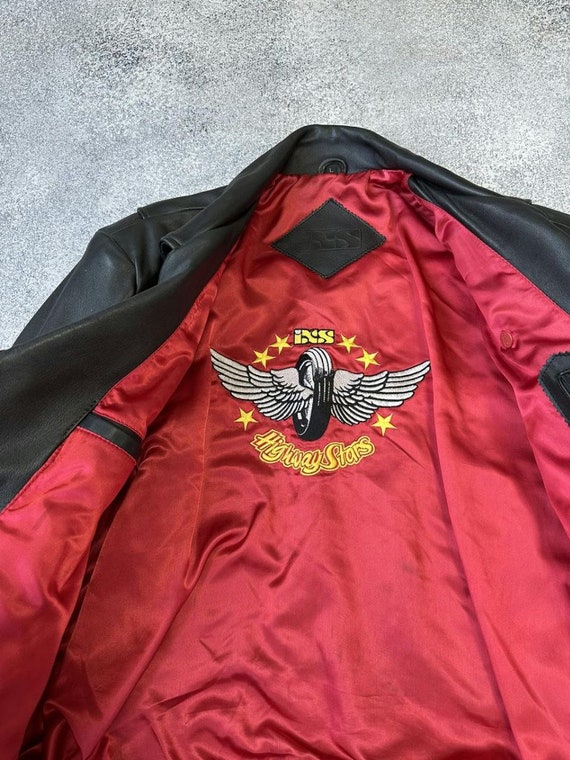 VTG IXS Highway Star Biker Heavy Leather Jacket - image 8