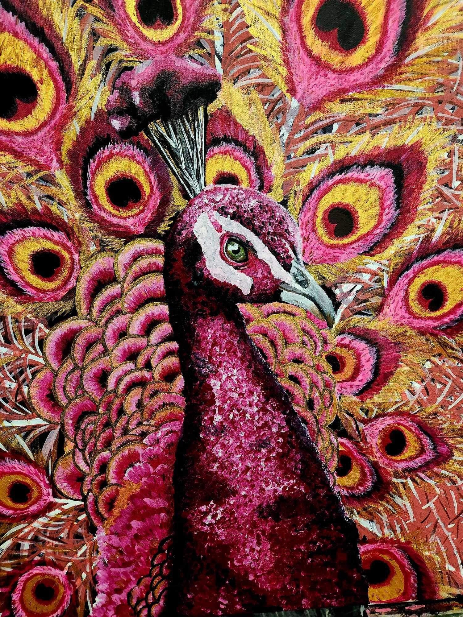 Pink Peacock - Etsy