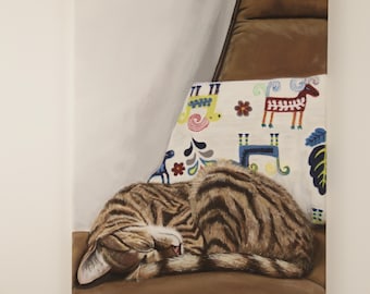 Sleeping cat portrait-Cat lovers | "Bella in Bliss"