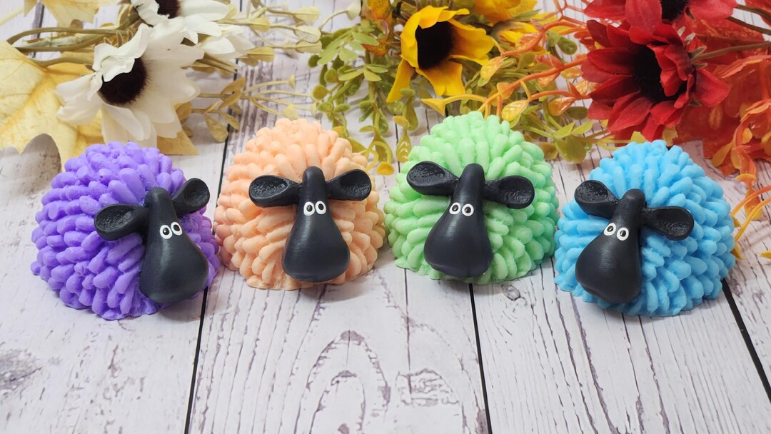 Butter Animal Colorful Sheep Soap: Triple Butter Animal Soap, Party Favors - Etsy