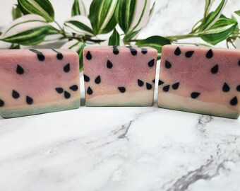 Watermelon Soap - Cold Pressed Soap - Handcrafted Soap - Vegan