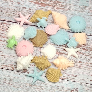 Seashell Soap Set: Triple Butter, Ocean Theme Party Favors