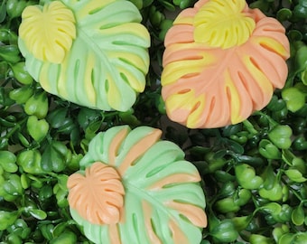 Monstera Leaf Soap: Tropical Shea Butter Soap, Plant Lover Gift