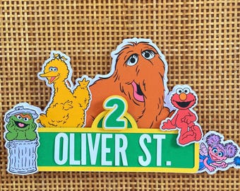 Sesamstraße Cake Topper - Elmo, Big Bird, Abby, Oscar und Snuffy