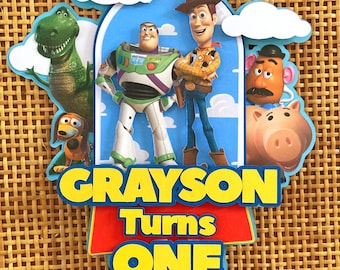 Toy Story - Décoration de gâteau Woody, Buzz Lighthear et leurs amis