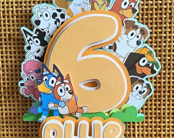 Bluey - Bluey, Bingo och vänner tårtdekoration