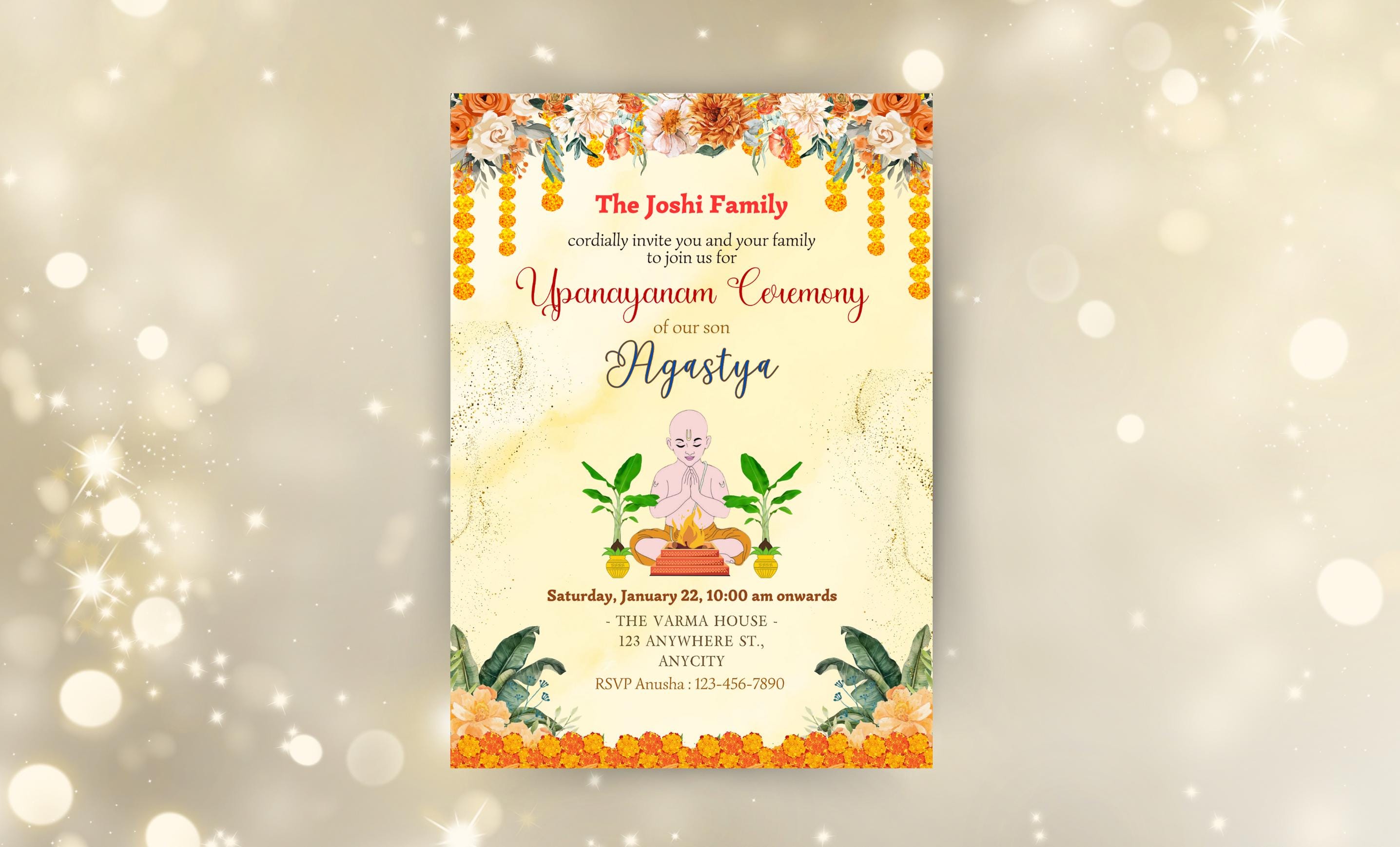 Upanayanam Invitations