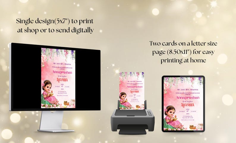Editable Annaprashan Invitation: Rice Feeding Ceremony (Digital Download) image 4