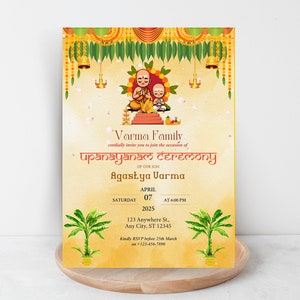 Upanayanam Invitation, Thread, Janeu Ceremony Invitation, Upanayana Invitation, Jandhyam, Poonul, Munja, Janivara Yonya, yajnopavita