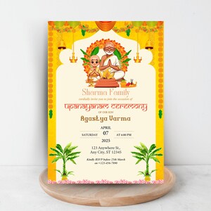 Upanayanam Invitation, Thread, Janeu Ceremony Invitation, Upanayana Invitation, Jandhyam, Poonul, Munja, Janivara Yonya, yajnopavita