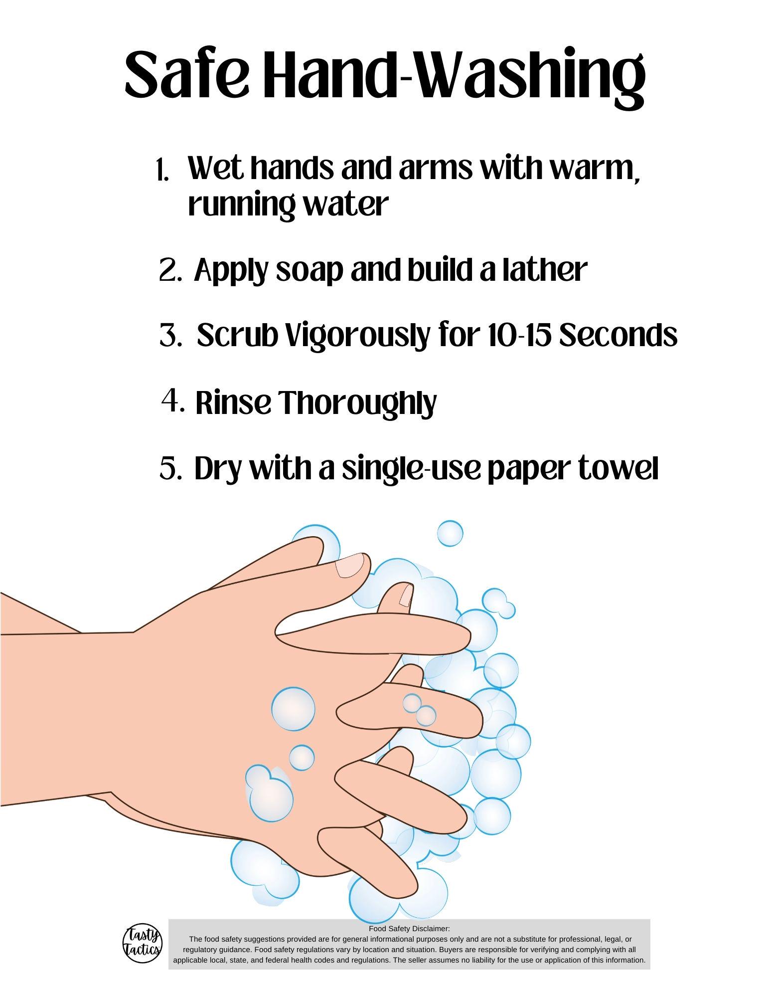 Hand Wip Sign Printable Hand Washing Sign - Etsy