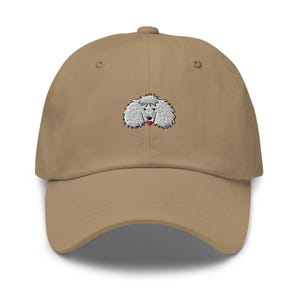 Poodle Hat Embroidered Hat Cute White Poodle Cap Gift for Dad Dog Animal Lover Hat Gift for Poodle Dog Owner Baseball Cap