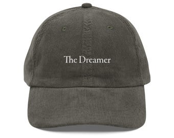 The Dreamer Hat | Premium Vintage Corduroy Cap | Embroidered Hat