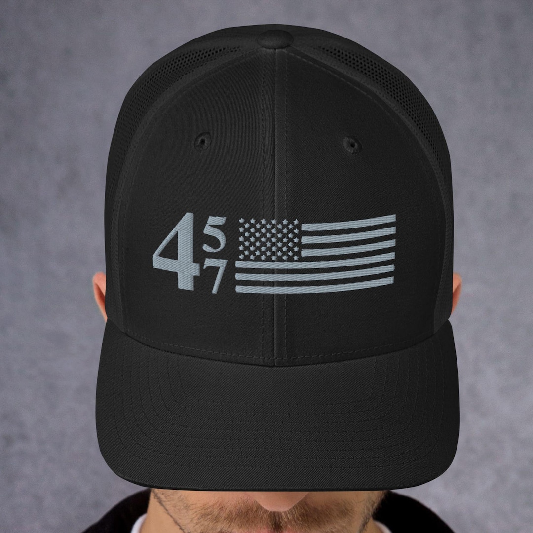 45 47 Trump TRUCKER HAT Embroidered MAGA Trucker Hat - Etsy