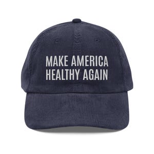 Make America Healthy Again Hat | Premium Vintage Corduroy Cap | Embroidered Hat