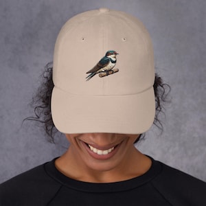 Bird Hat Embroidered Dad Cap