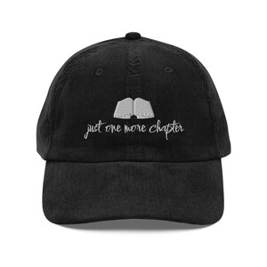 Book Reader Hat | Premium Vintage Corduroy Cap Embroidered Hat for book lovers