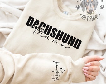 Personalised Dachshund Mama Sweatshirt - Sausage Dog Mum Gift - Dachshund Owner - Dachshund Pawrent - Dog Mum - Doxie - Dachshund Clothing