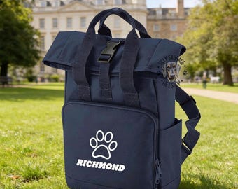 Bolso personalizado para perros - Mochila para pasear perros - Bolso para guardería canina - Regalo para dueños de perros salchicha - Regalos para cachorros - Mochila