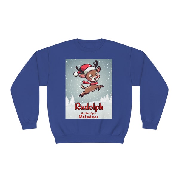 Rudolph the Red-Eyed Reindeer Unisex Sweatshirt| 420-Friendly, Stoner, Ugly Christmas Sweater, Christmas Gift, 420 Fashion