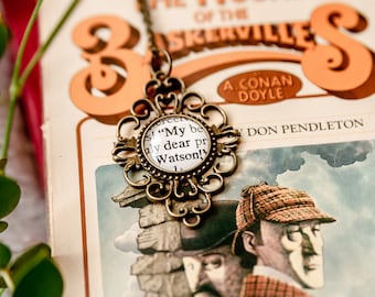 Sherlock Holmes Book Necklace: Literary Gift for Readers