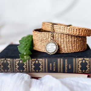 Bookish Necklace, Cosette & Marius, Les Miserables, Bookish Gifts, Victor Hugo, Book Gifts, Book Necklace, Gifts for Readers, Bookish Merch