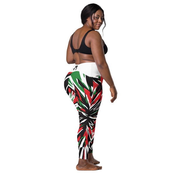 Legging met zakken drapeau martinique rouge vert noir harvey noir