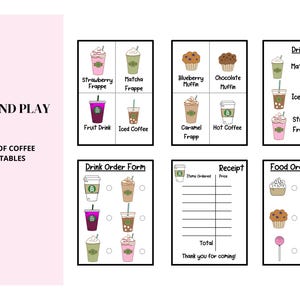 Whimsical Coffee Shop Pretend Play Set - Instant Download - Etsy