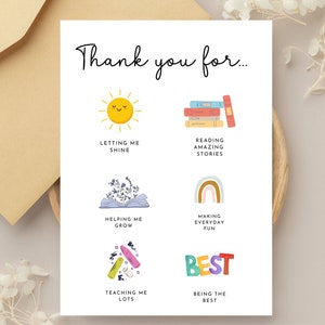 Herunterladbare Lehrer Geschenk, Lehrer-Dankeschön-Karte, digitaler Download druckbare