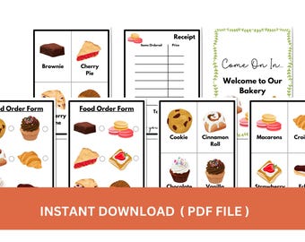 Bakery Pretend Play Printable: Kids Dramatic Play Shop (PDF)