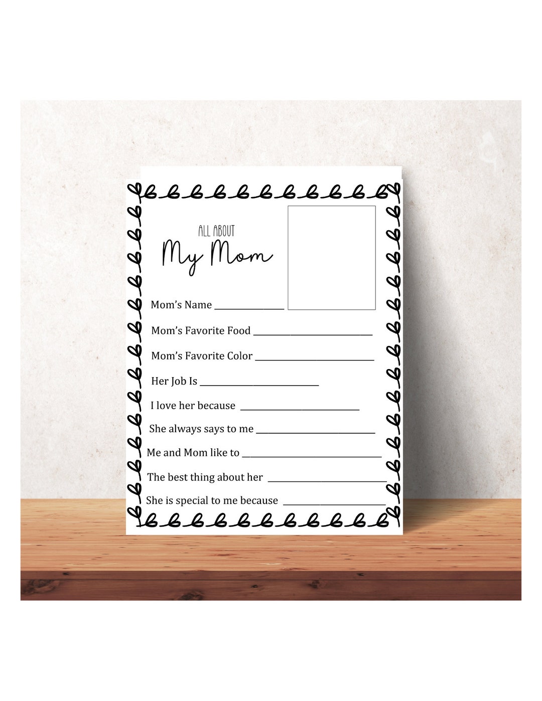 All About My Mom Printable Bundle, 3 Mom Questionnaires for Mother's ...