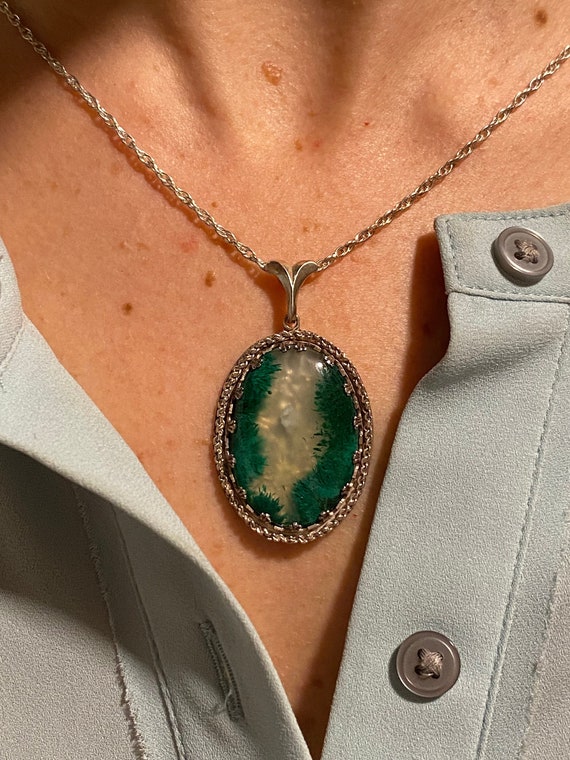 Vintage Gem Chalcedony with Sagenitic Chrysocolla 