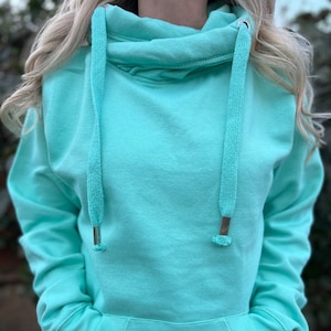 Thick cowl neck hoodie online