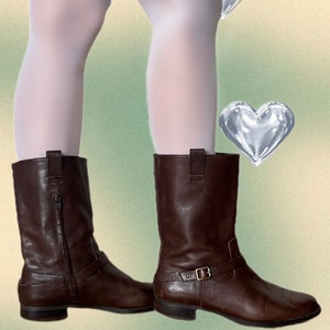 Ralph Lauren bruine dames leren laarzen vintage