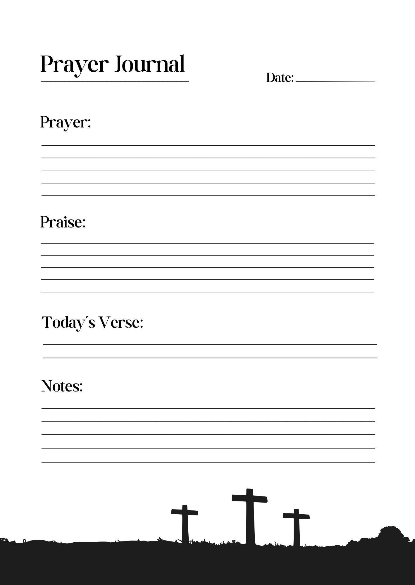 Basic Reusable Bible Journal Printable - Etsy