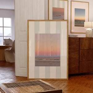 Beach Sunset Photo Pattern Print, Coastal Wall Art, Summer Print, Digital Download To Print
