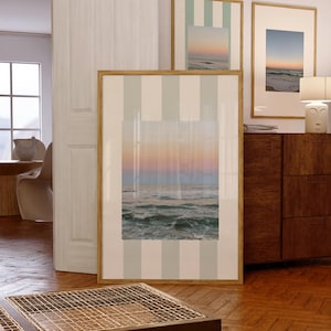 Beach Sunset Photo Pattern Print, Coastal Wall Art, Summer Print, Digital Download To Print