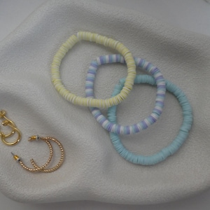 Pacific Beach Bracelet Set, Summer Beachy Bracelets, Surf Bracelets, Beachy Jewelry, Summer Beaded Bracelet, Handmade Beachy Bracelet